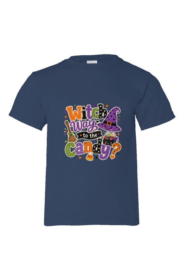 Witch Way Organic Kids T Shirt
