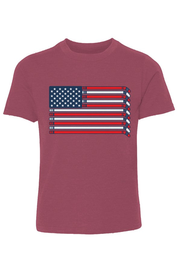 Hockey Flag Youth Cotton Crew