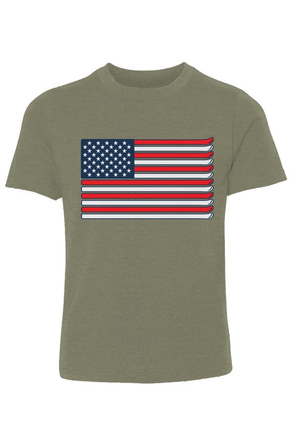 Ski Flag Youth Cotton Crew