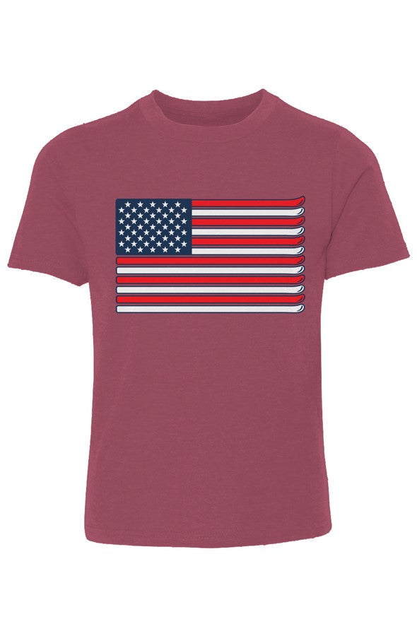 Ski Flag Youth Cotton Crew