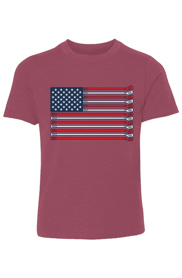 Golf Flag Youth Cotton Crew