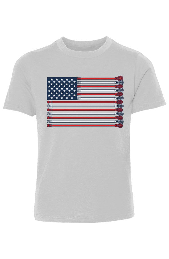 Lacrosse Flag Youth Cotton Crew