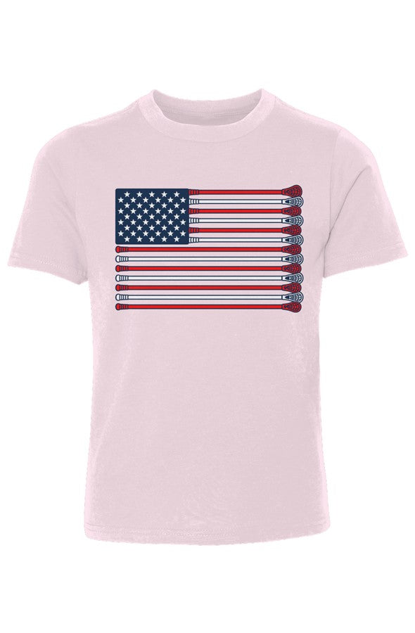 Lacrosse Flag Youth Cotton Crew