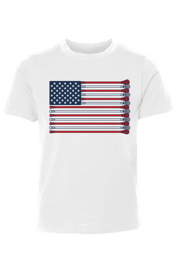 Lacrosse Flag Youth Cotton Crew