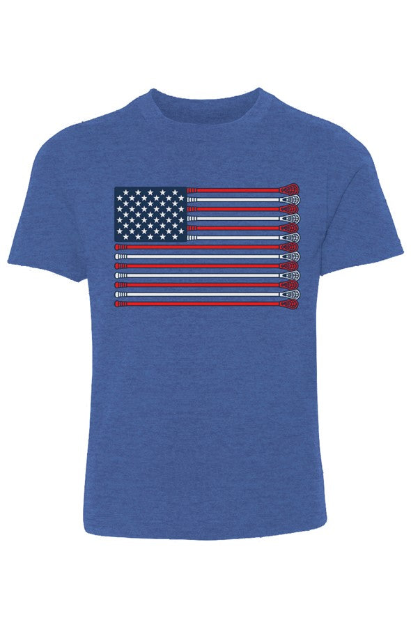 Lacrosse Flag Youth Cotton Crew