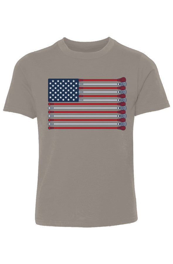 Lacrosse Flag Youth Cotton Crew