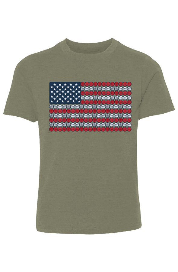 Basketball Flag Youth Cotton Crew