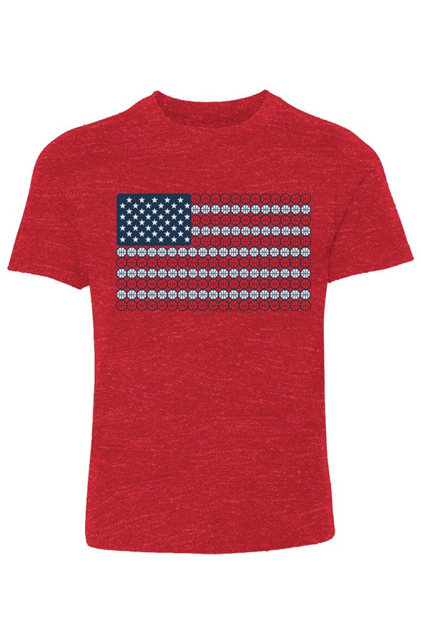 Basketball Flag Youth Cotton Crew