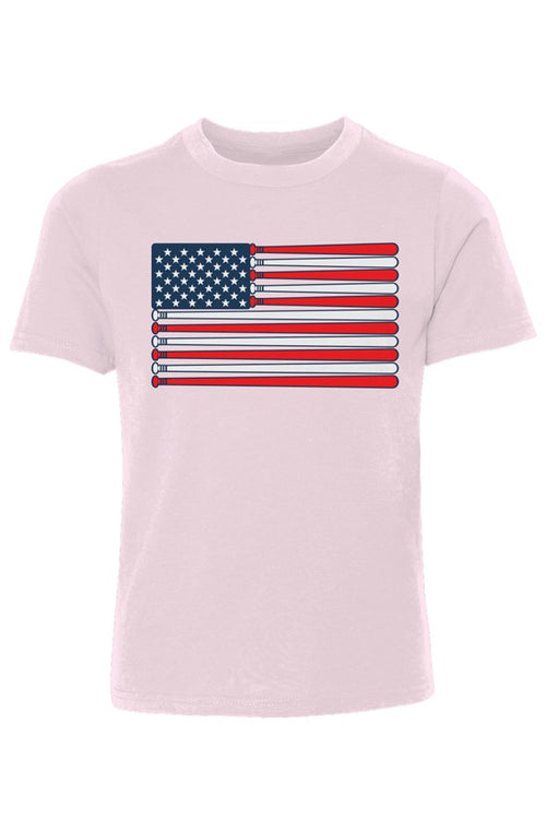 Baseball Flag Youth Cotton Crew
