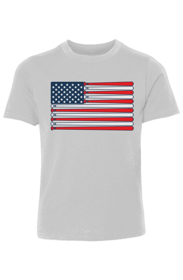 Baseball Flag Youth Cotton Crew