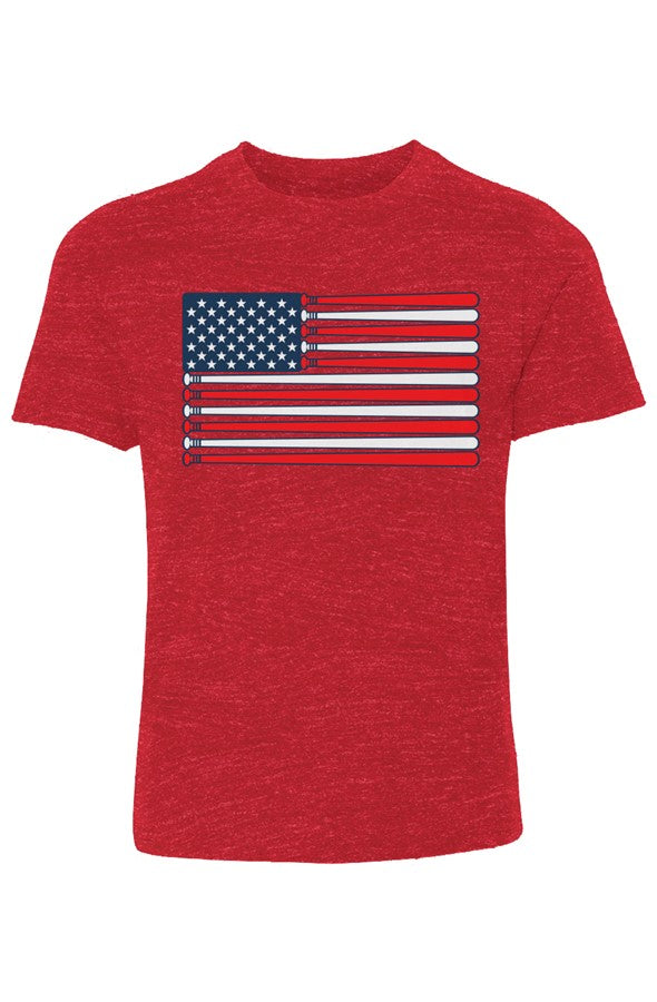 Baseball Flag Youth Cotton Crew