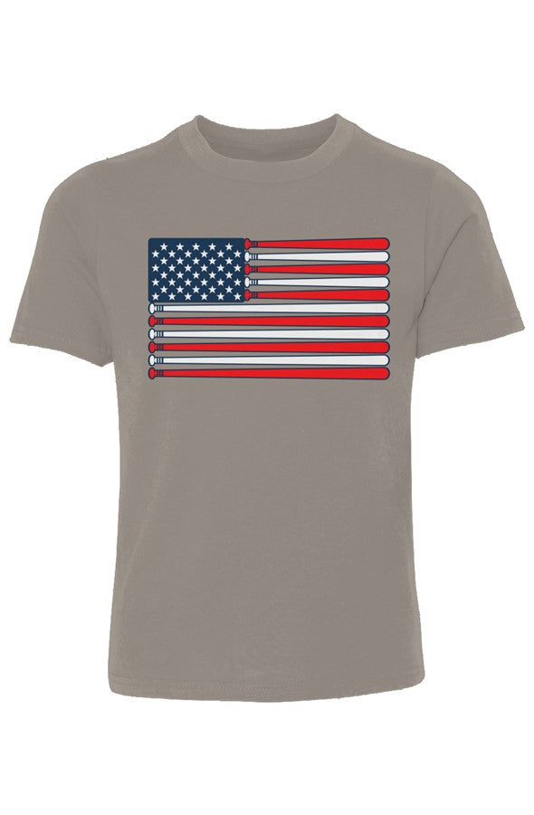 Baseball Flag Youth Cotton Crew