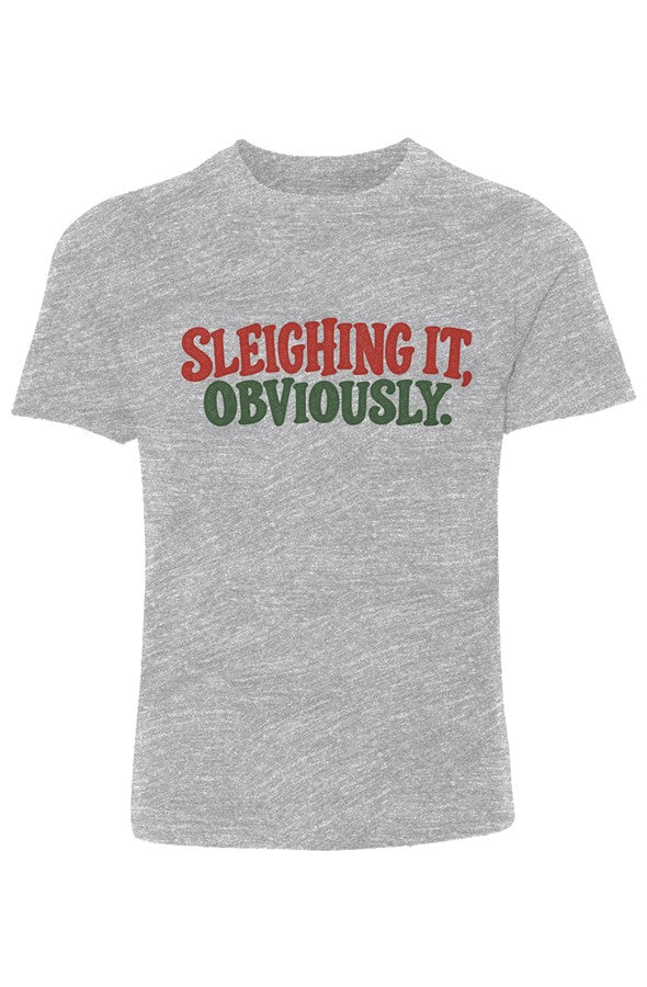Sleighing It Youth Cotton Crew