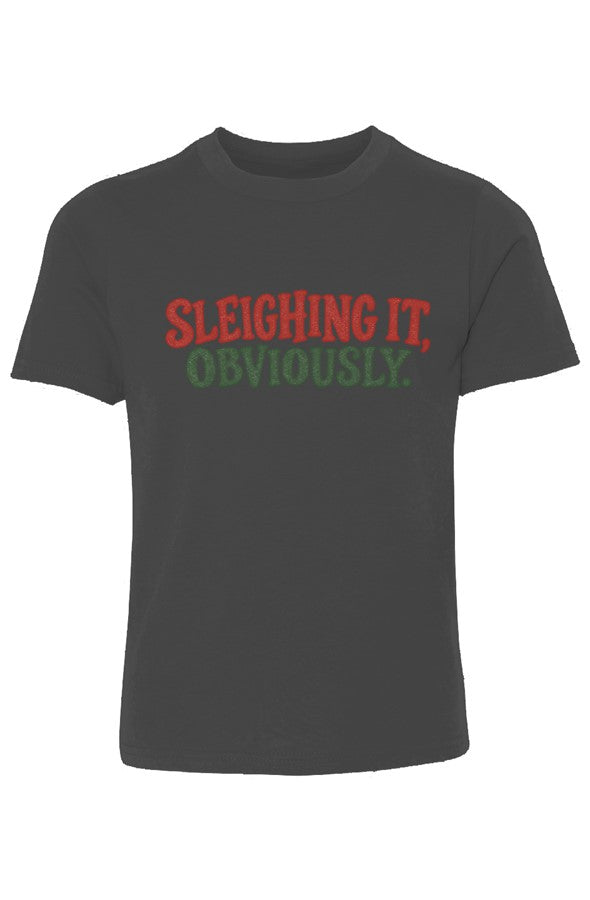 Sleighing It Youth Cotton Crew