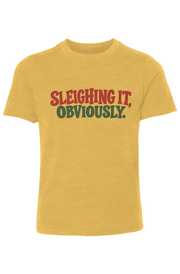 Sleighing It Youth Cotton Crew