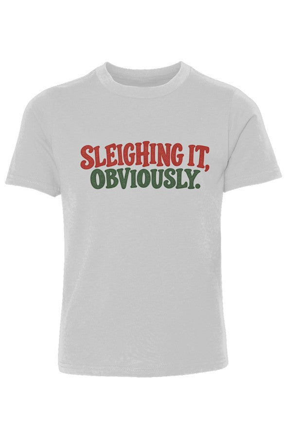 Sleighing It Youth Cotton Crew