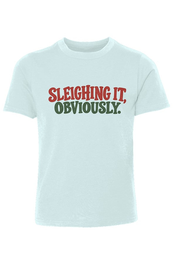 Sleighing It Youth Cotton Crew