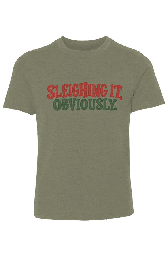 Sleighing It Youth Cotton Crew