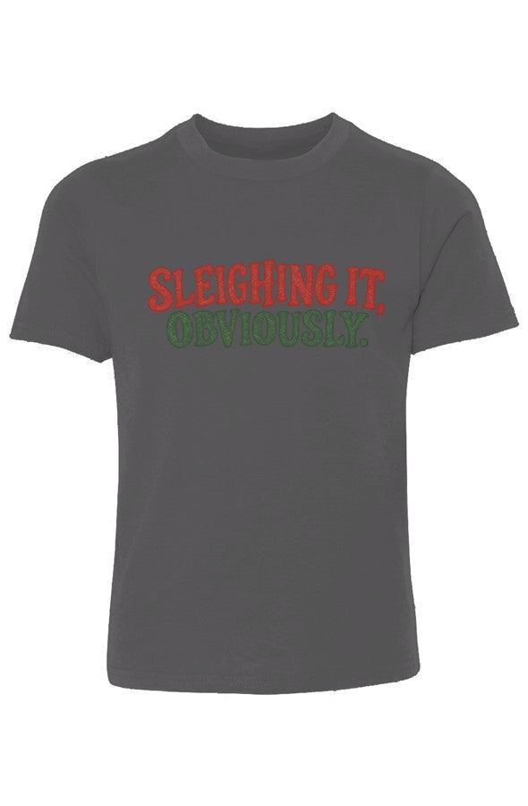 Sleighing It Youth Cotton Crew