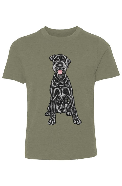 Giant Schnauzer Youth Cotton Crew