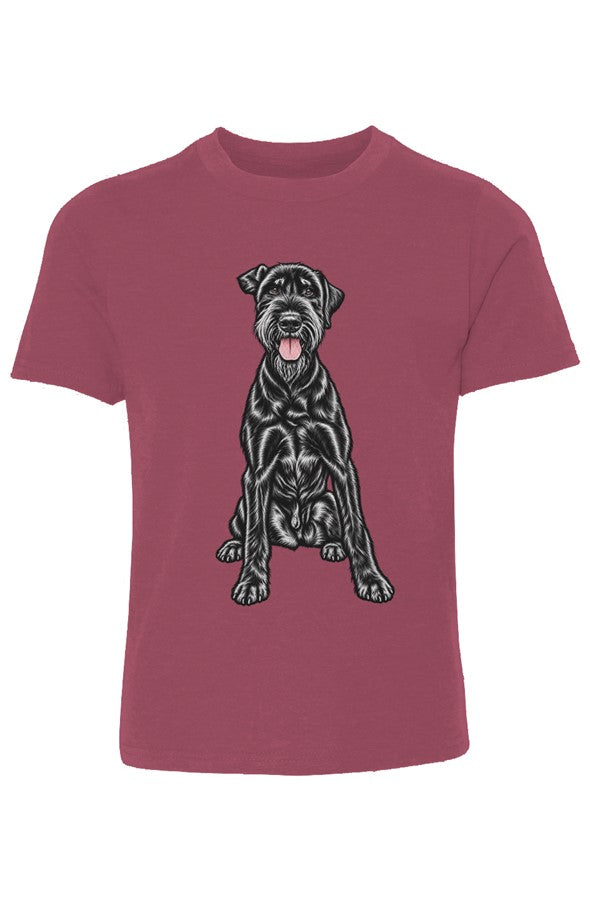 Giant Schnauzer Youth Cotton Crew